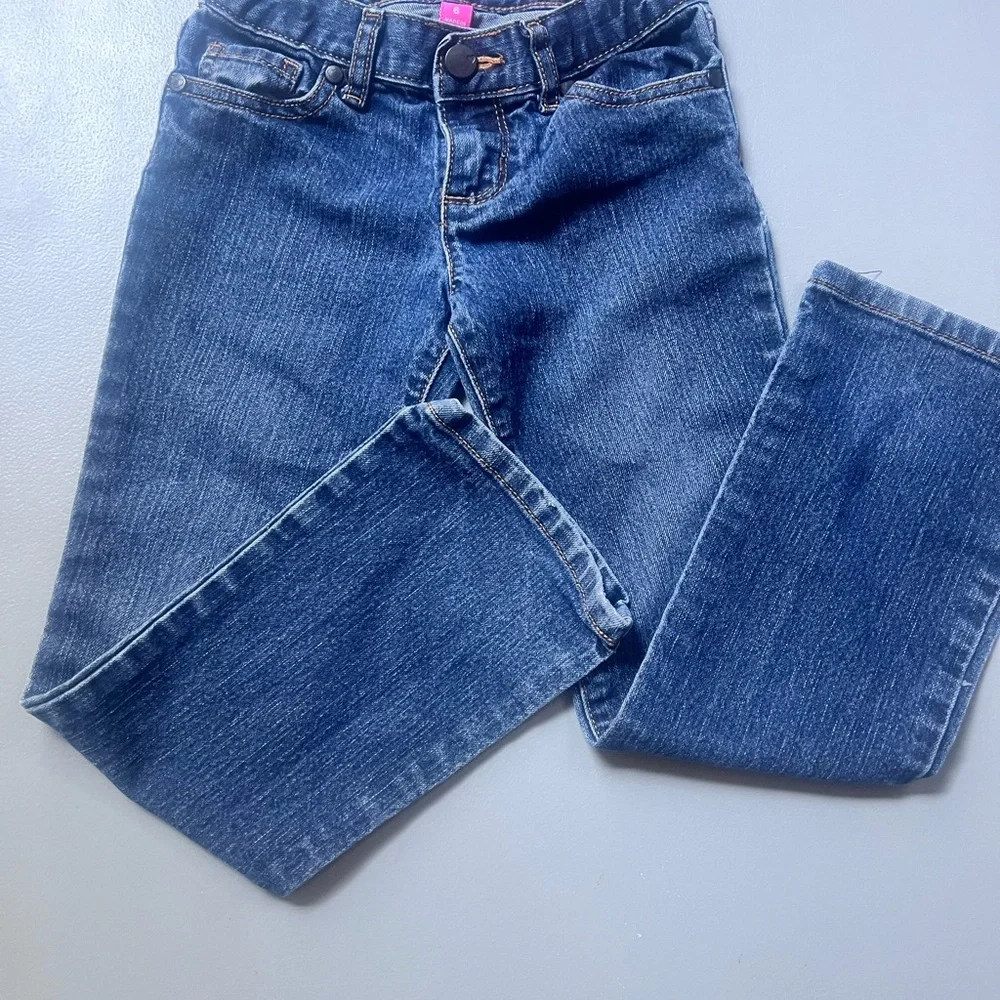 The‎ Childrens Place Jeans Girls Bootcut Adjustable Waist Denim Blue Size 6